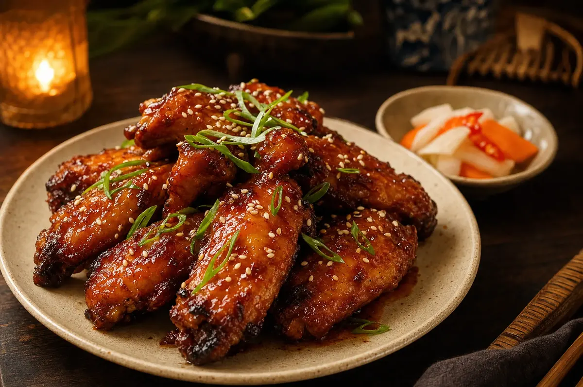 Tamarind Glazed Fried Chicken Wings